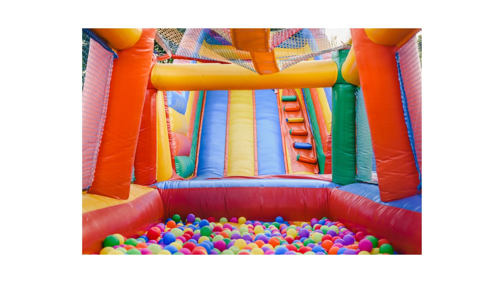 Bounce house party setup for customers